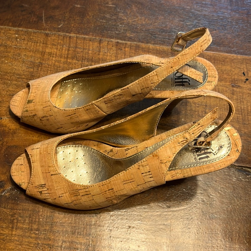 Gold Cork heels